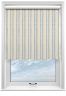 Trellis Prints, Noble Stripe Raffs Blue - Roller Blind